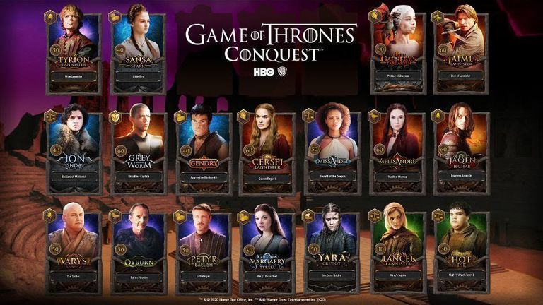 Los héroes llegan en Game Of Thrones: Conquest